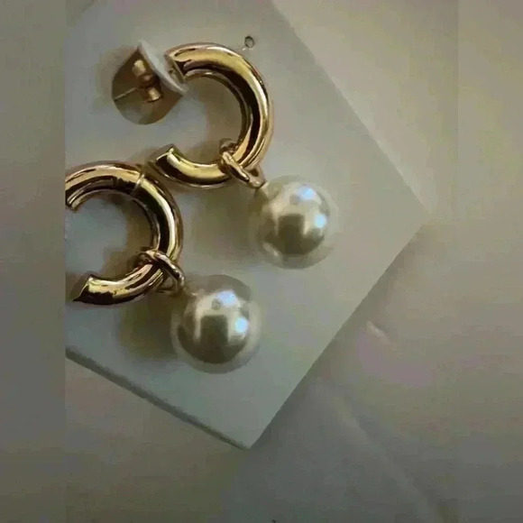 🔥🔥Zara Pearly bead hoop earring - Picture 7 of 9